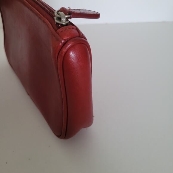 Vintage Coach Chunky Case Red Leather Wallet Cosmetic Pouch Small Good Condition - Picture 7 of 13